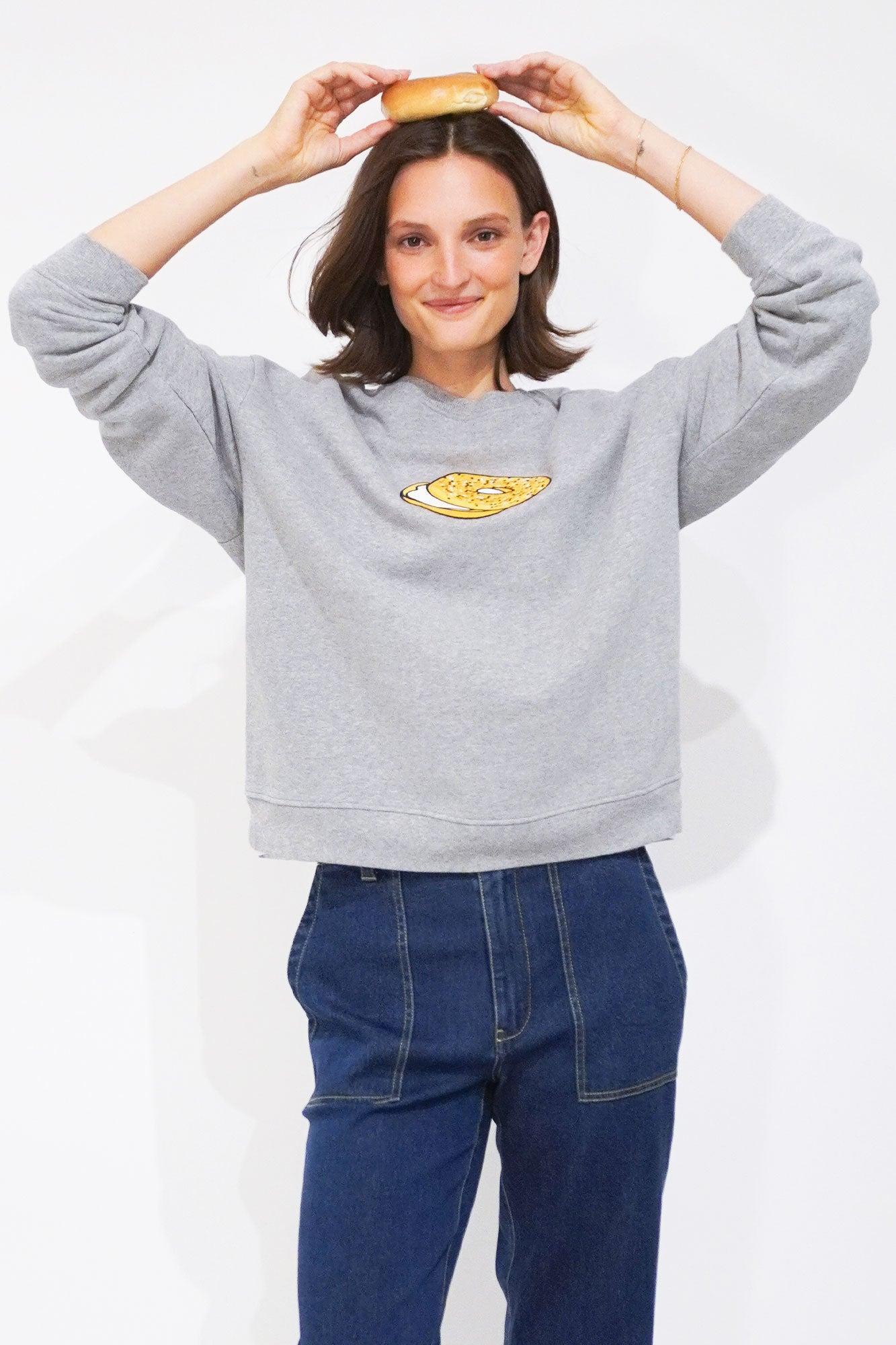 The Oversized Bagel Sweatshirt - Heather Grey Female Product Image