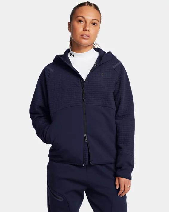 Womens UA Unstoppable Fleece Grid Full Zip Product Image