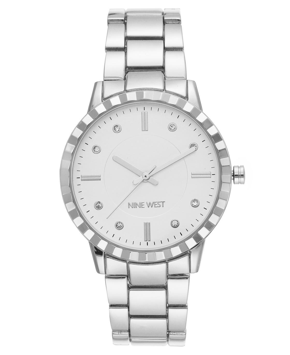 Nine West Womens Quartz Silver-Tone Alloy Link Bracelet Watch, 36mm Product Image