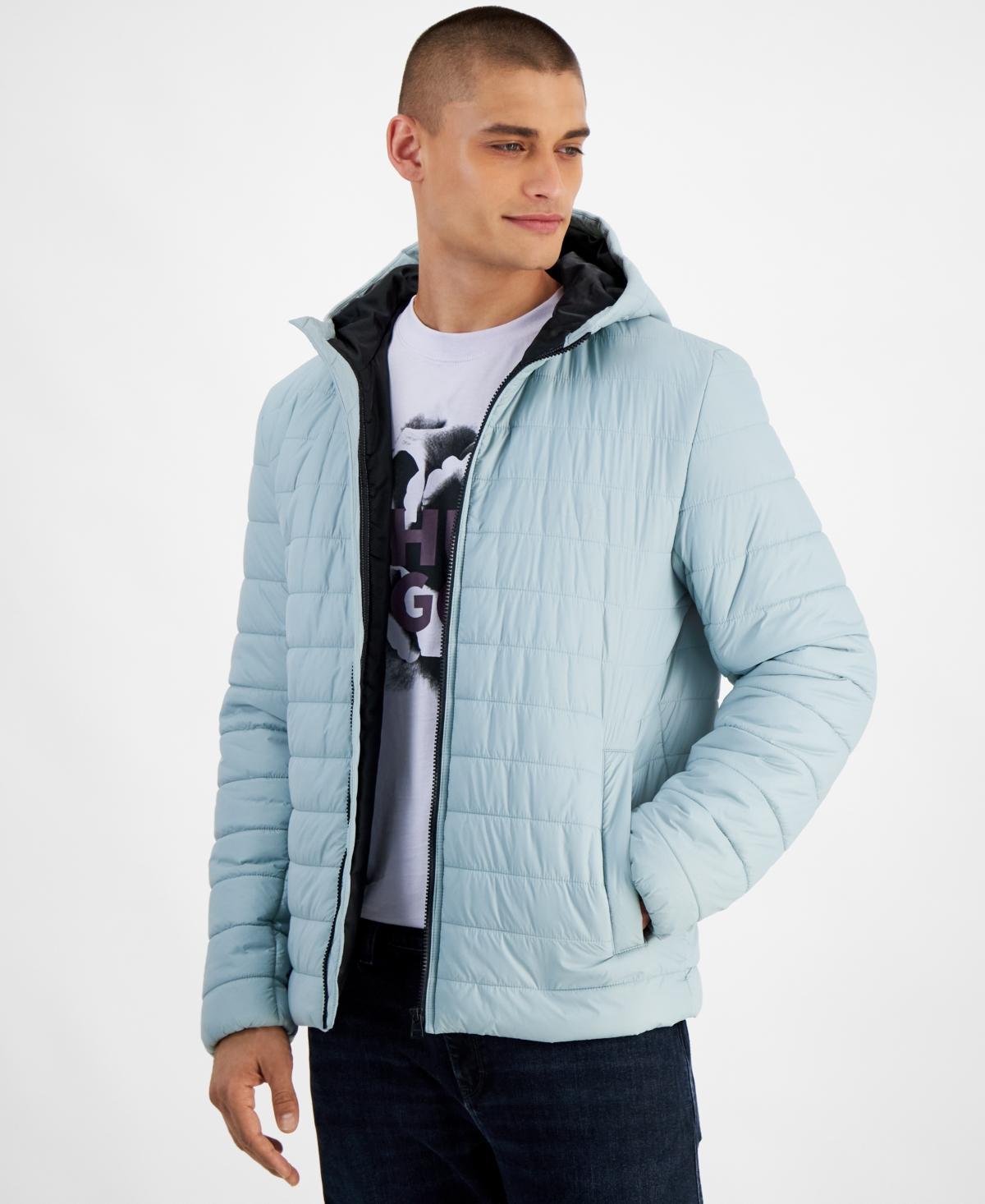 HUGO BOSS Hugo By  Men's Barvi2435 Slim-fit Quilted Full-zip Liner Jacket In Light Blue Product Image