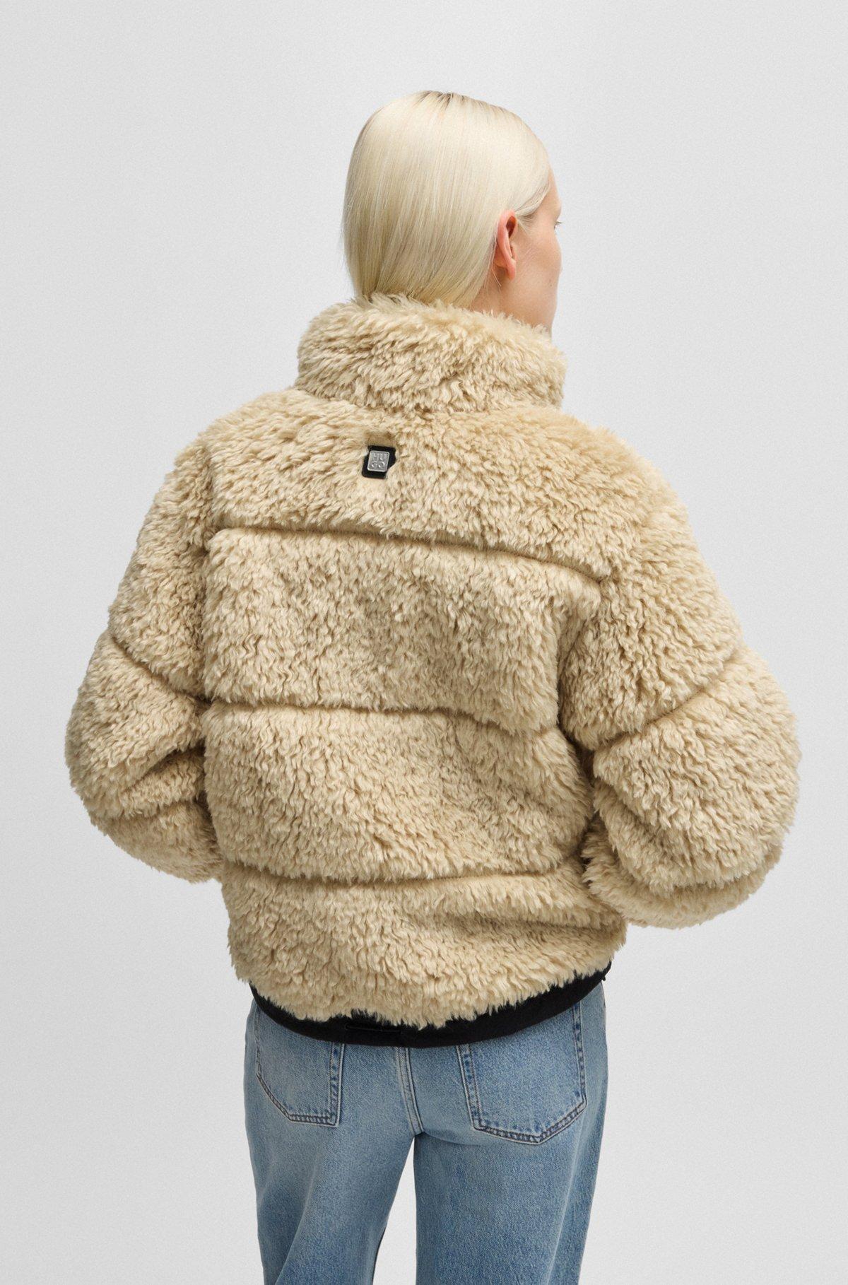 Boxy-fit jacket in shaggy faux fur Product Image