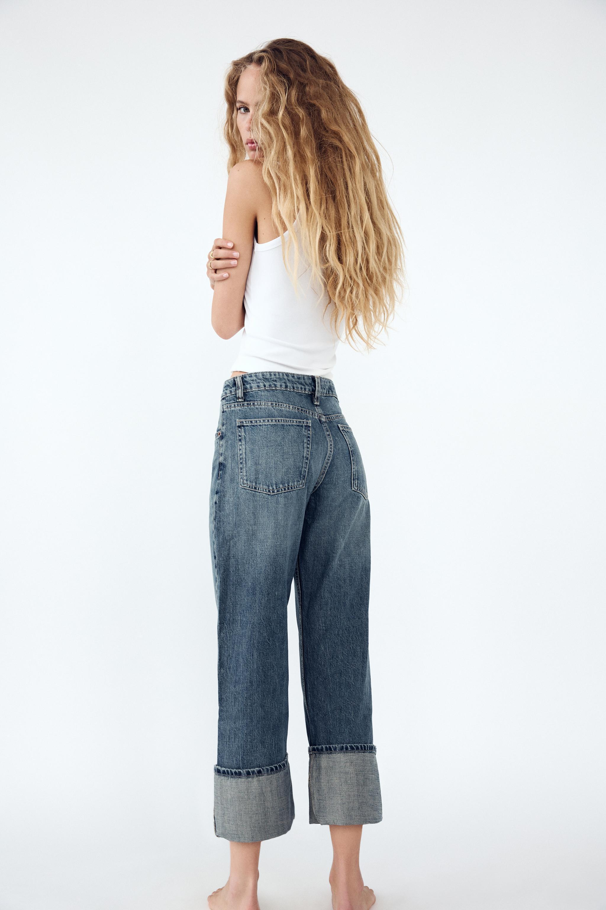 STRAIGHT LEG MID RISE TRF JEANS Product Image