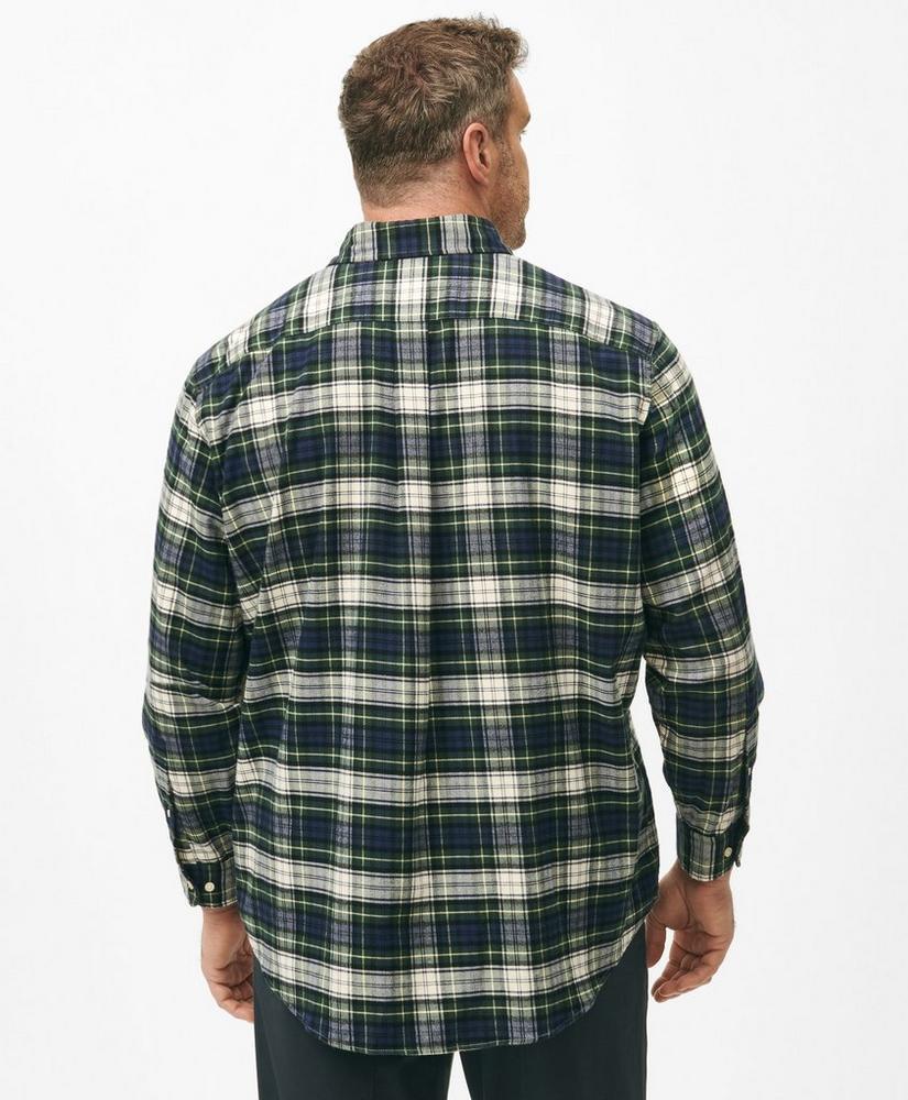 Big & Tall Portuguese Flannel Polo Button Down Collar, Tartan Shirt Product Image