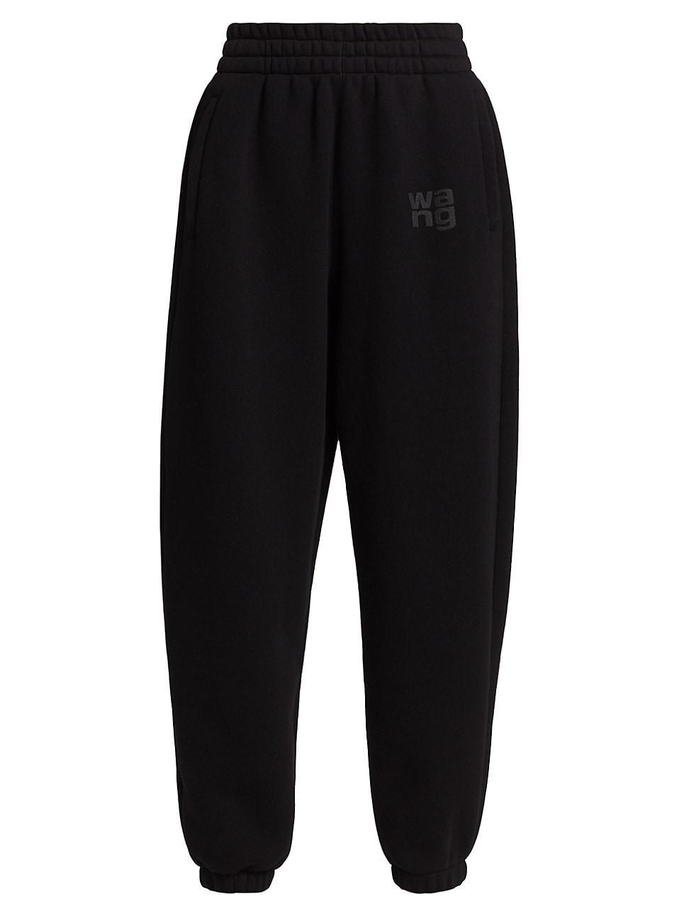 Alexander Wang Puff Logo Structured Terry Sweatpants Product Image