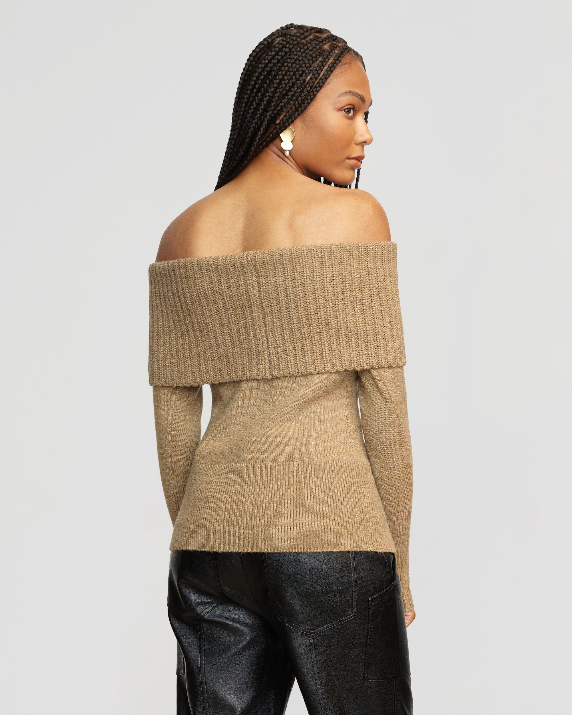 Kiana Ribbed Off-Shoulder Sweater Product Image