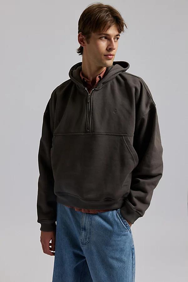 Standard Cloth Javier Half Zip Cropped Hoodie Sweatshirt Mens at Urban Outfitters product image