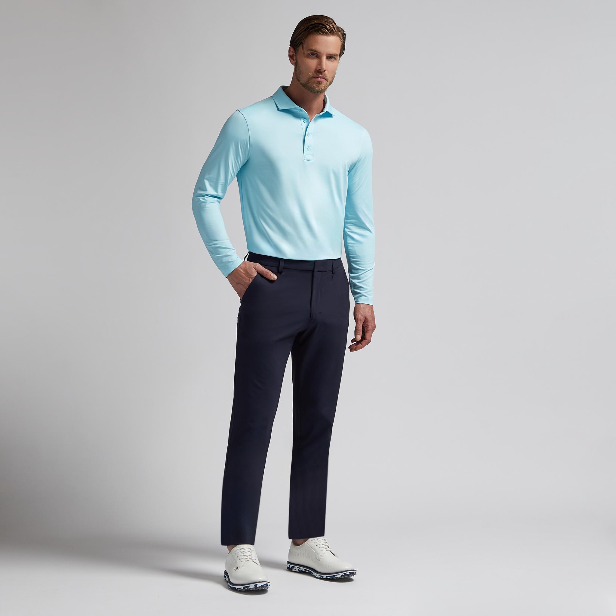 MÉLANGE ICE NYLON LONG SLEEVE POLO Product Image