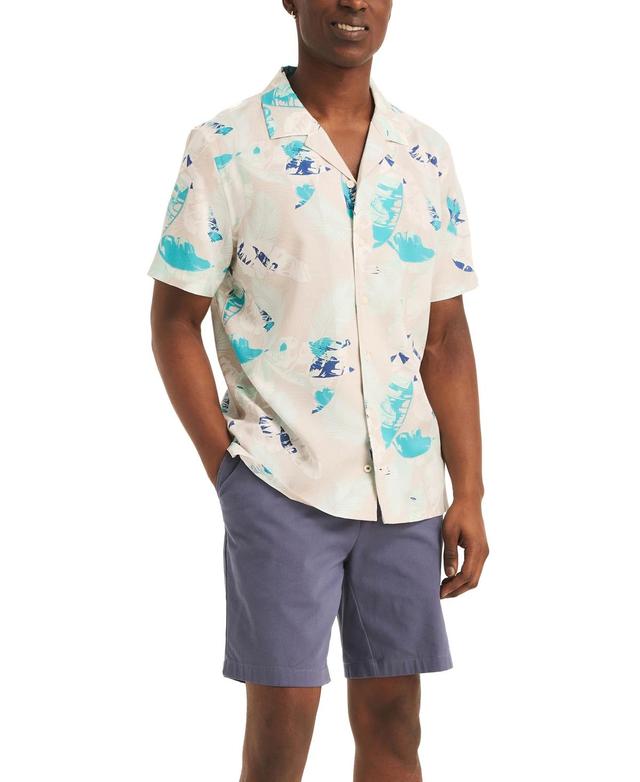 Mens Miami Vice Printed Short Sleeve Button-Front Camp Shirt Product Image