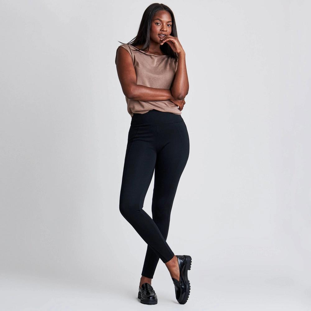 ASSETS by SPANX Womens Ponte Shaping Leggings - Black XL Product Image