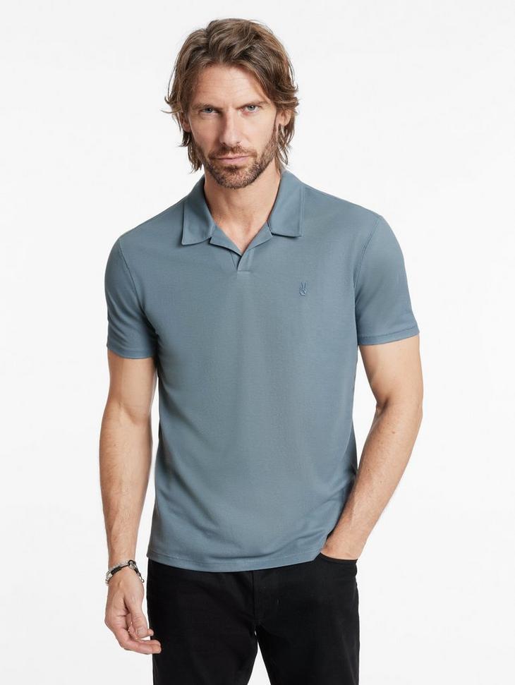 John Varvatos Short Sleeve Pique Polo Male Product Image