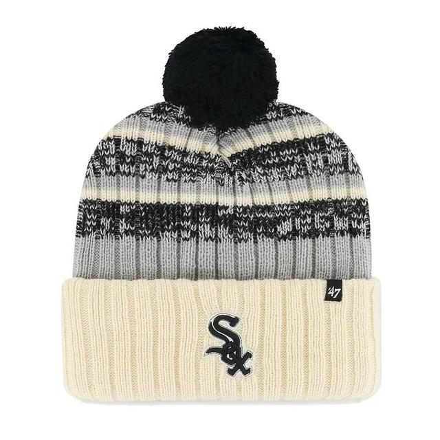 Mens 47 Natural Chicago White Sox Tavern Cuffed Knit Hat with Pom Product Image