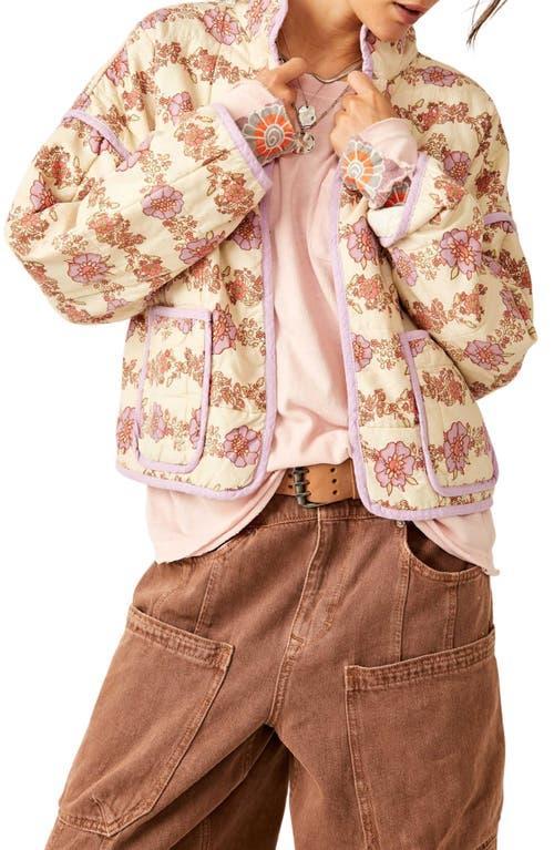 Free People Chloe Quilted Floral Jacket Product Image