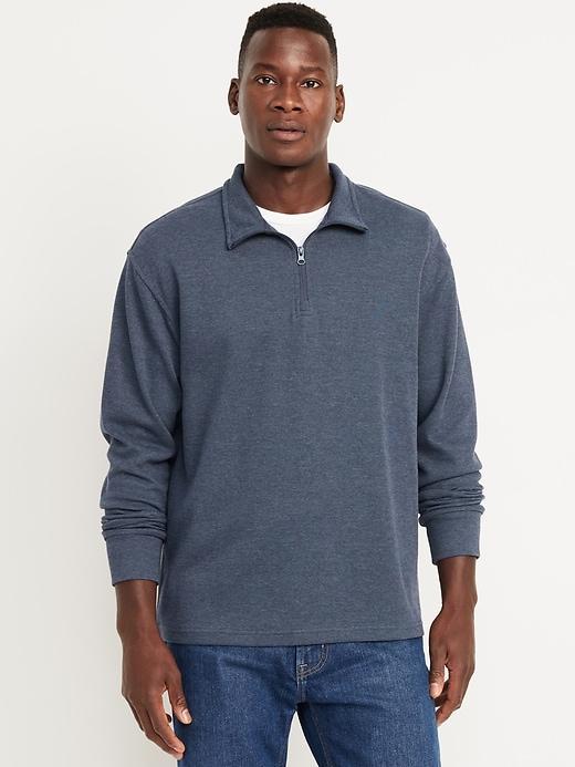 French Rib Quarter-Zip Sweater Product Image