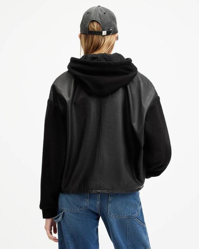 Morten Oversized Leather Trucker Jacket Product Image