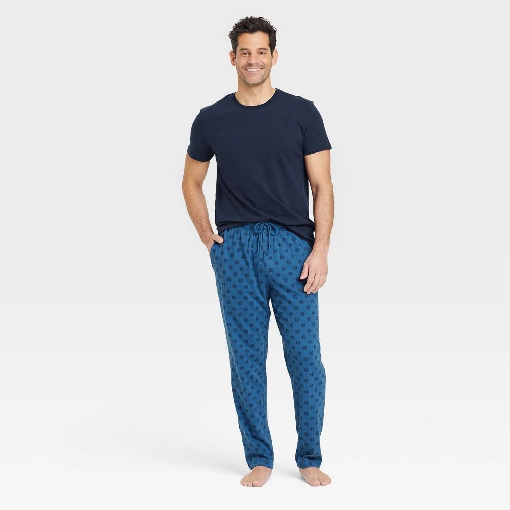 Mens Big & Tall Knit Pajama Set - Goodfellow & Co Navy Blue XXLT Product Image