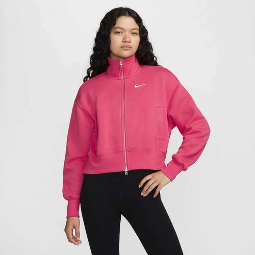 Nike Womens NSW Phoenix OS Fleece Track Jacket - Aster Pink/Sail Product Image