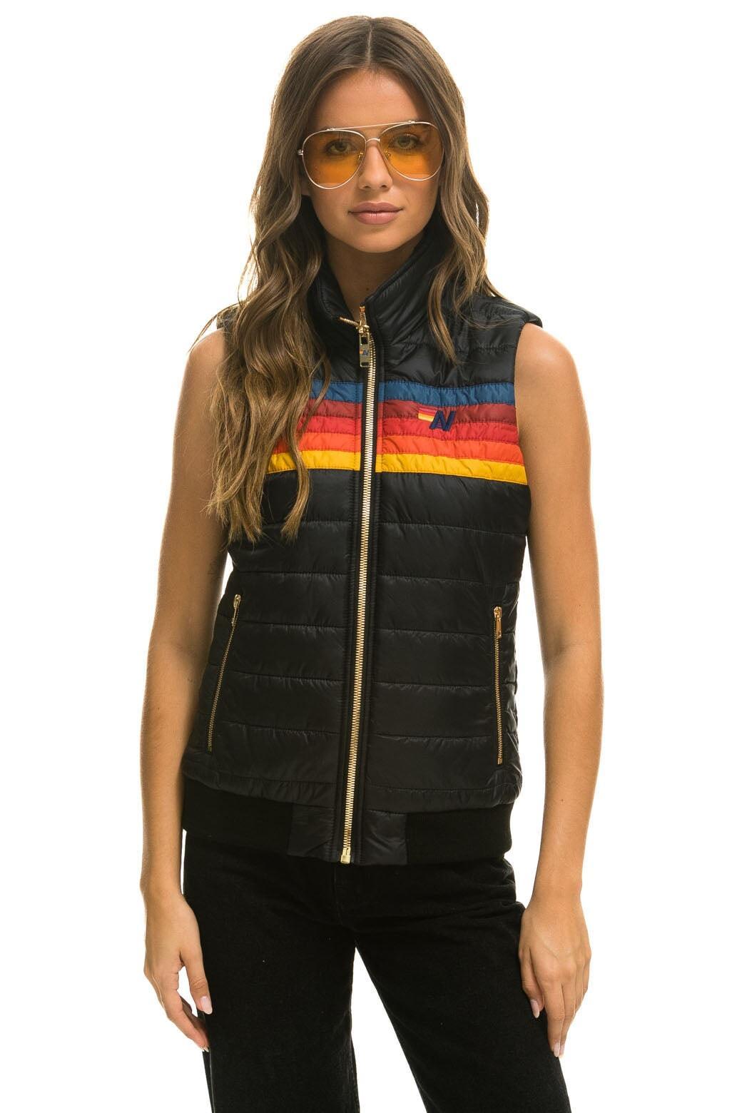 WOMEN'S 5 STRIPE VEST - BLACK Female Product Image