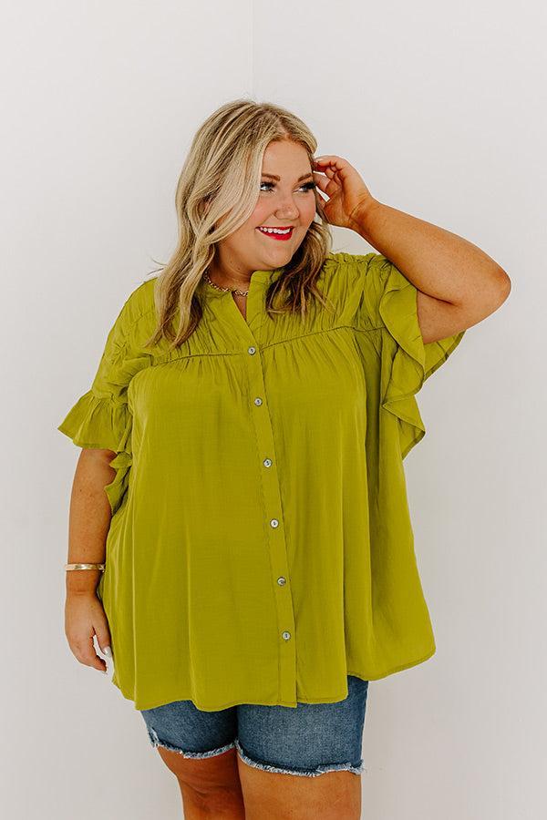 Summer Breeze Shift Top in Lime Punch Curves Product Image