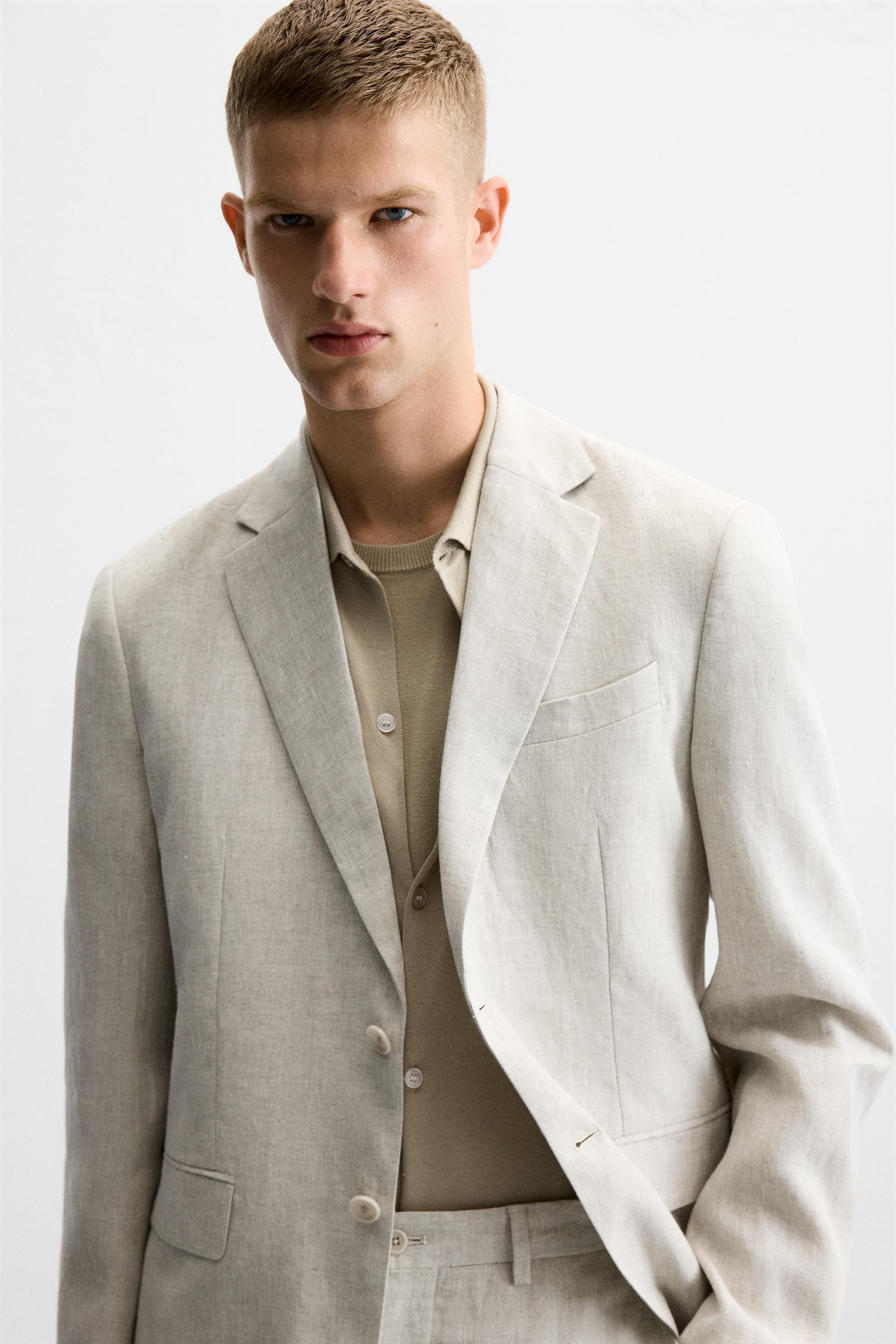 SUIT JACKET IN 100% LINEN Product Image