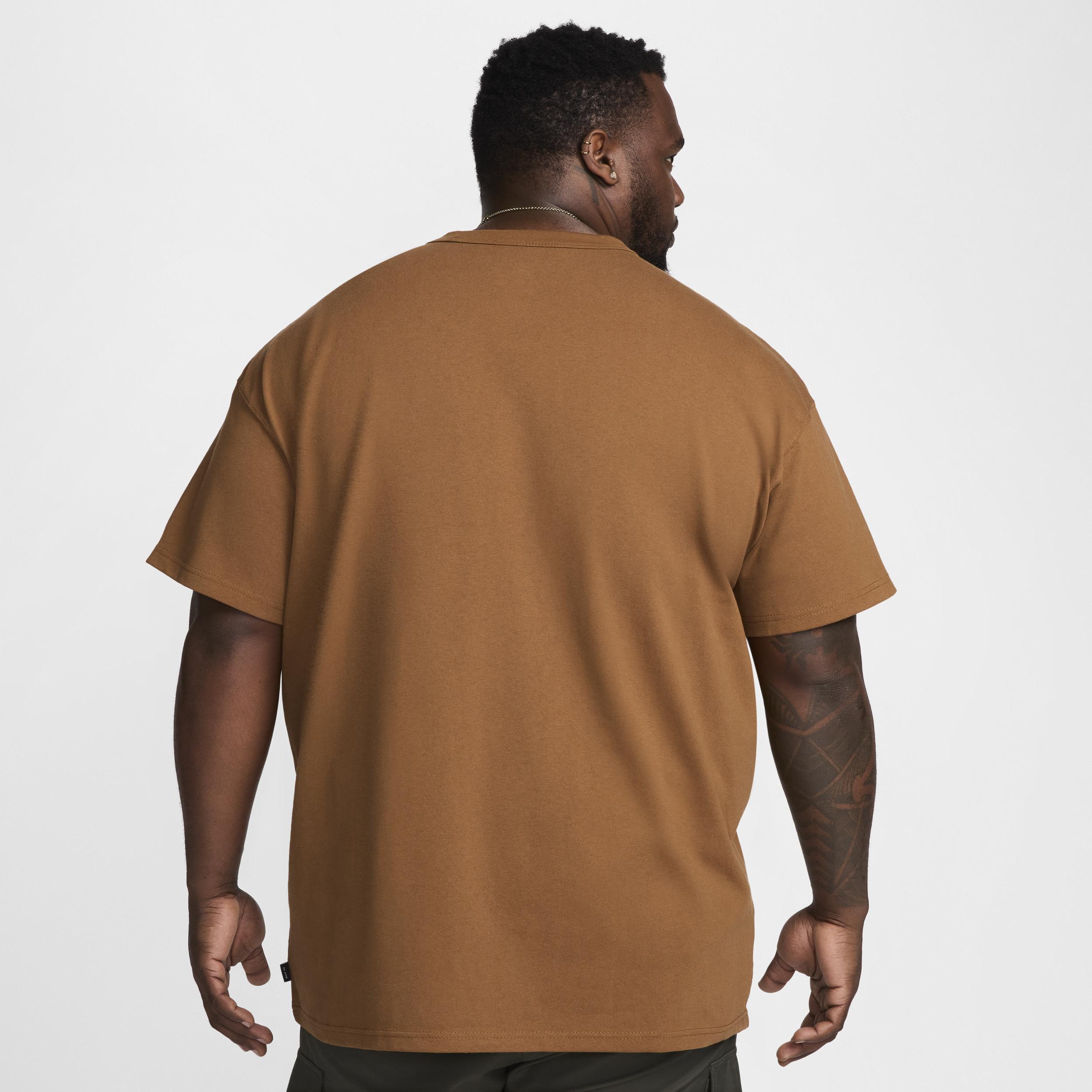 Nike Premium Essentials unisex oversized T-shirt in brown Product Image