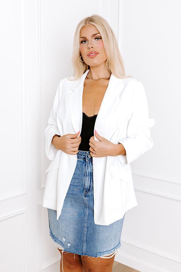 Ready To Remix Blazer In White Curves product image