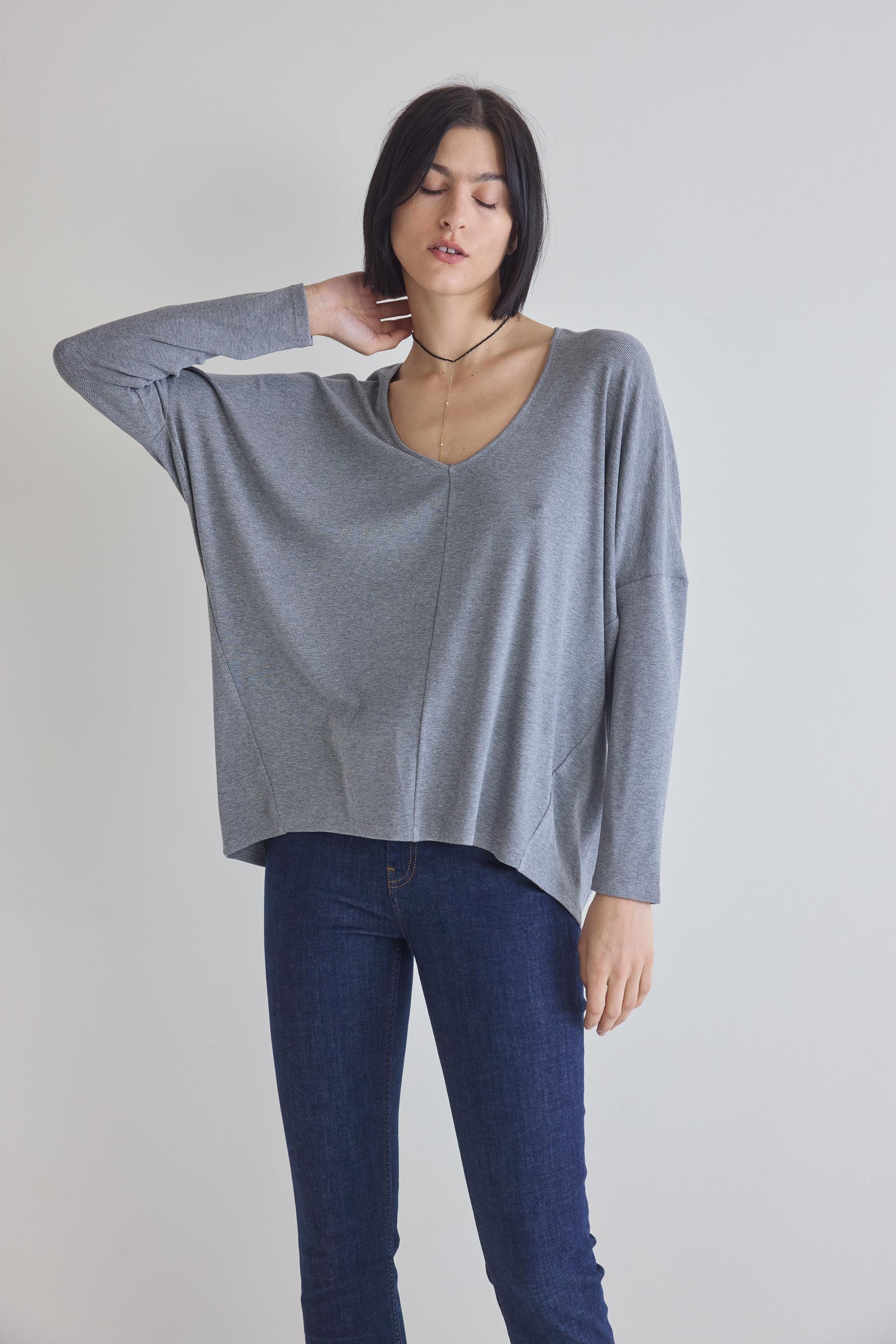 The Ribbed Dolman Long Sleeve Top Product Image