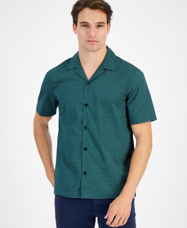 Michael Kors Mens Printed Short Sleeve Camp Shirt Product Image