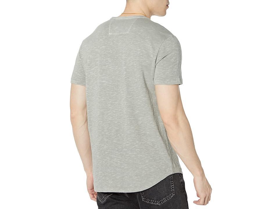 John Varvatos Cooper Short Sleeve Vintage Wash Crew with Curved Hem K4155X88 (Grey Sky) Men's T Shirt Product Image