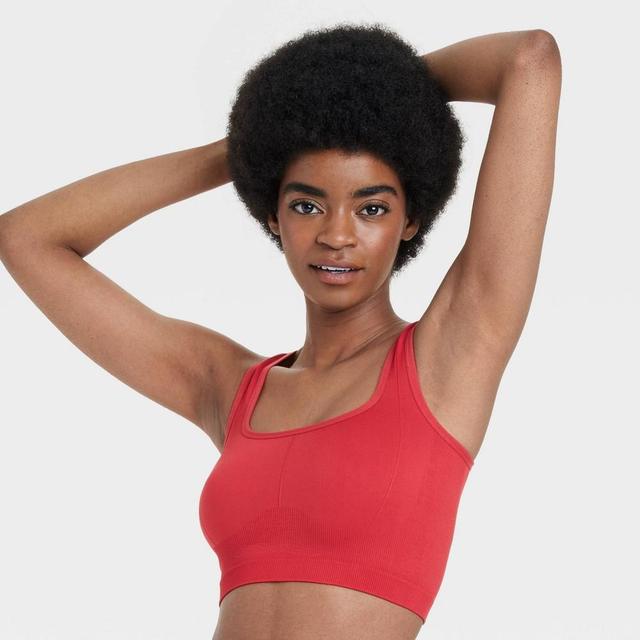 Womens Seamless Brami - Colsie Brilliant Red XL Product Image