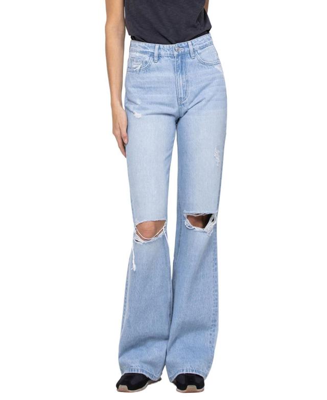 Vervet Womens Super High Rise 90s Vintage-like Flare Jeans Product Image