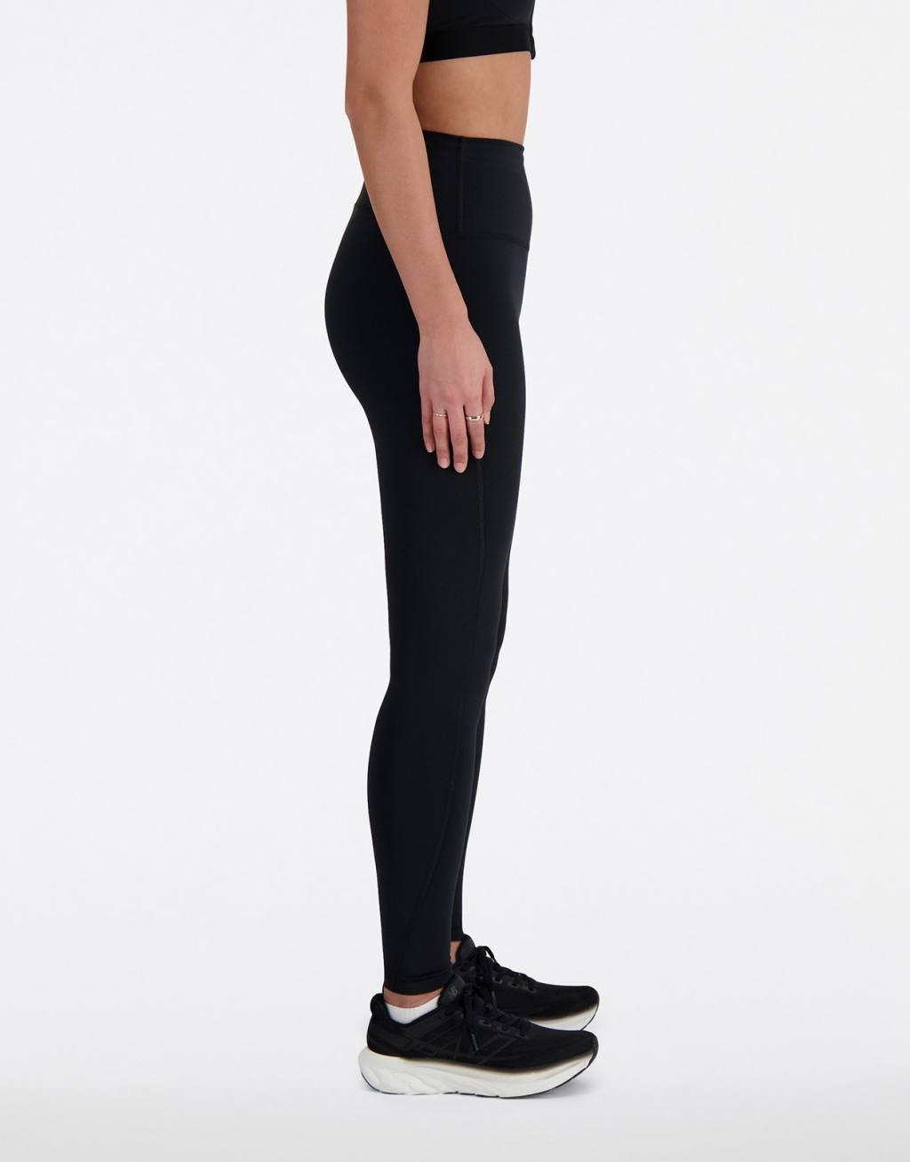 New Balance sport sleek high rise leggings in black Product Image