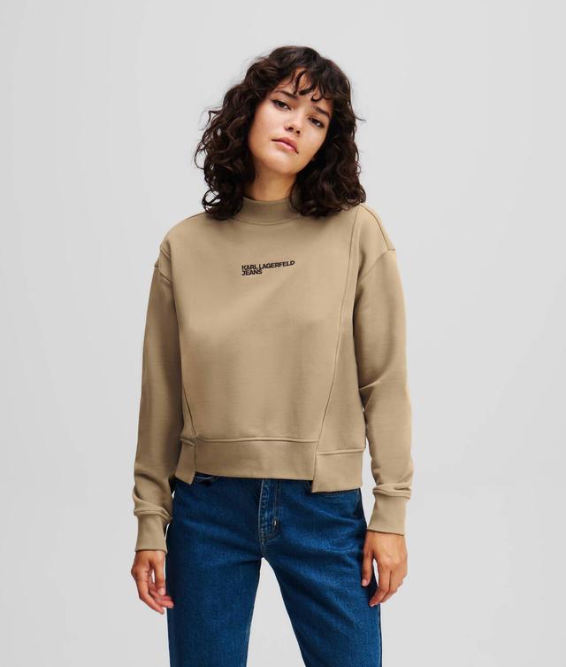 ASYMMETRIC MOCK-NECK SWEATSHIRT   Product Image