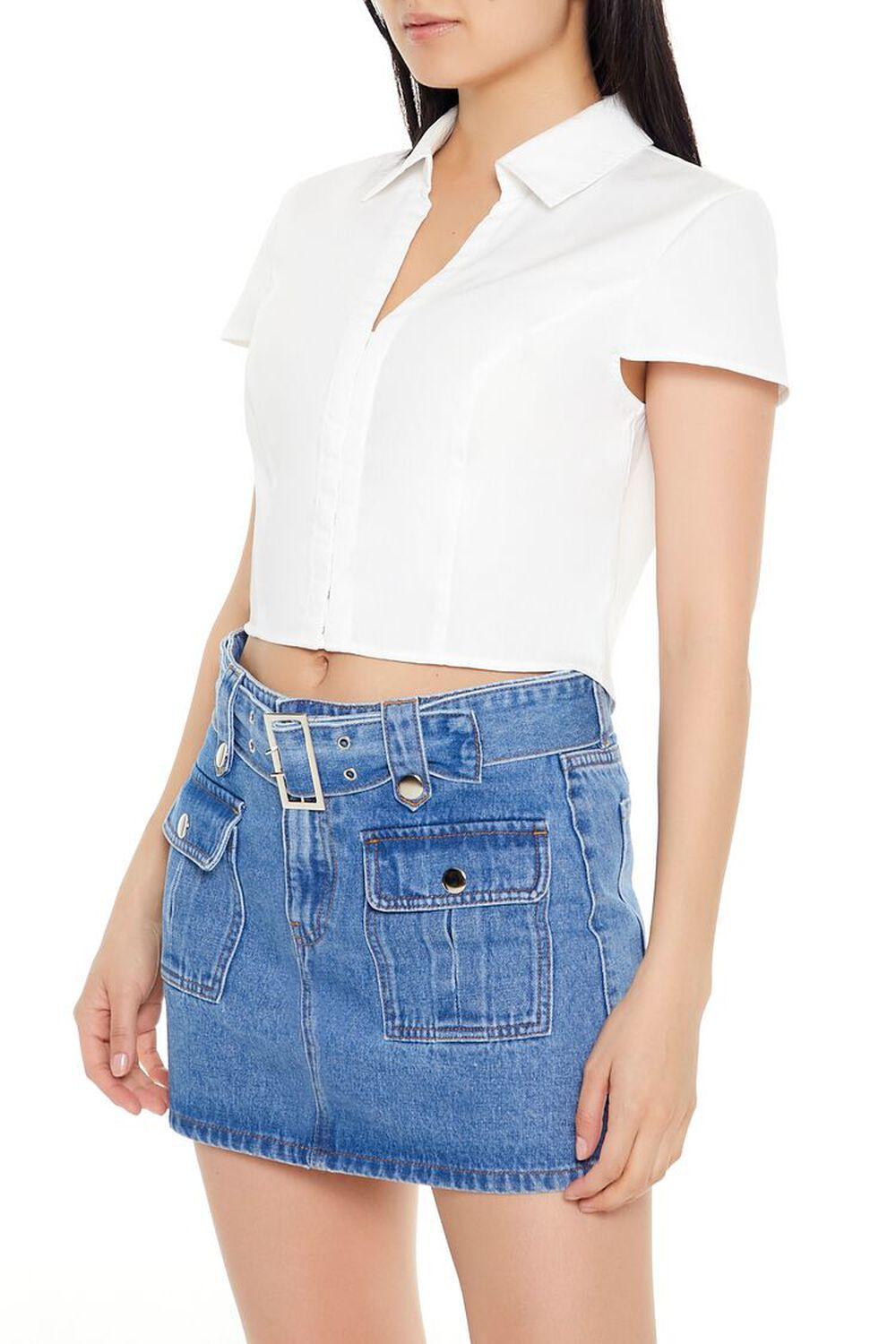 Poplin Cropped Shirt | Forever 21 Product Image