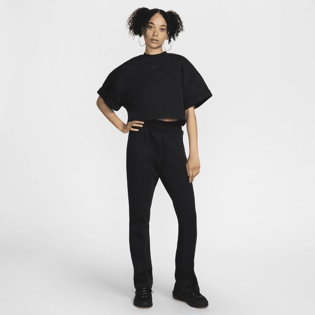 Womens Nike Sportswear Tech Fleece Oversized Short-Sleeve Cropped Top Product Image