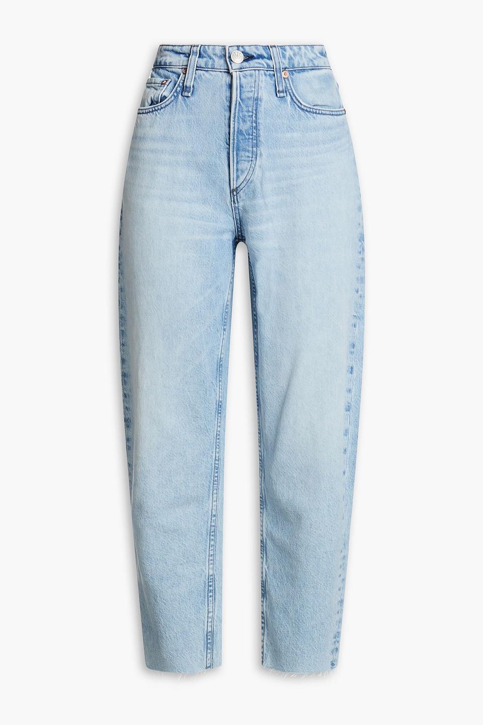 Alissa Cropped High-rise Tapered Jeans In Light Denim Product Image