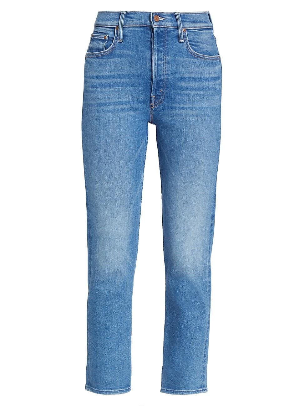 MOTHER The Tomcat High Waist Crop Straight Leg Jeans Product Image