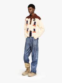 HOUSE' INTARSIA POLO SWEATER in white | JW Anderson US  Product Image