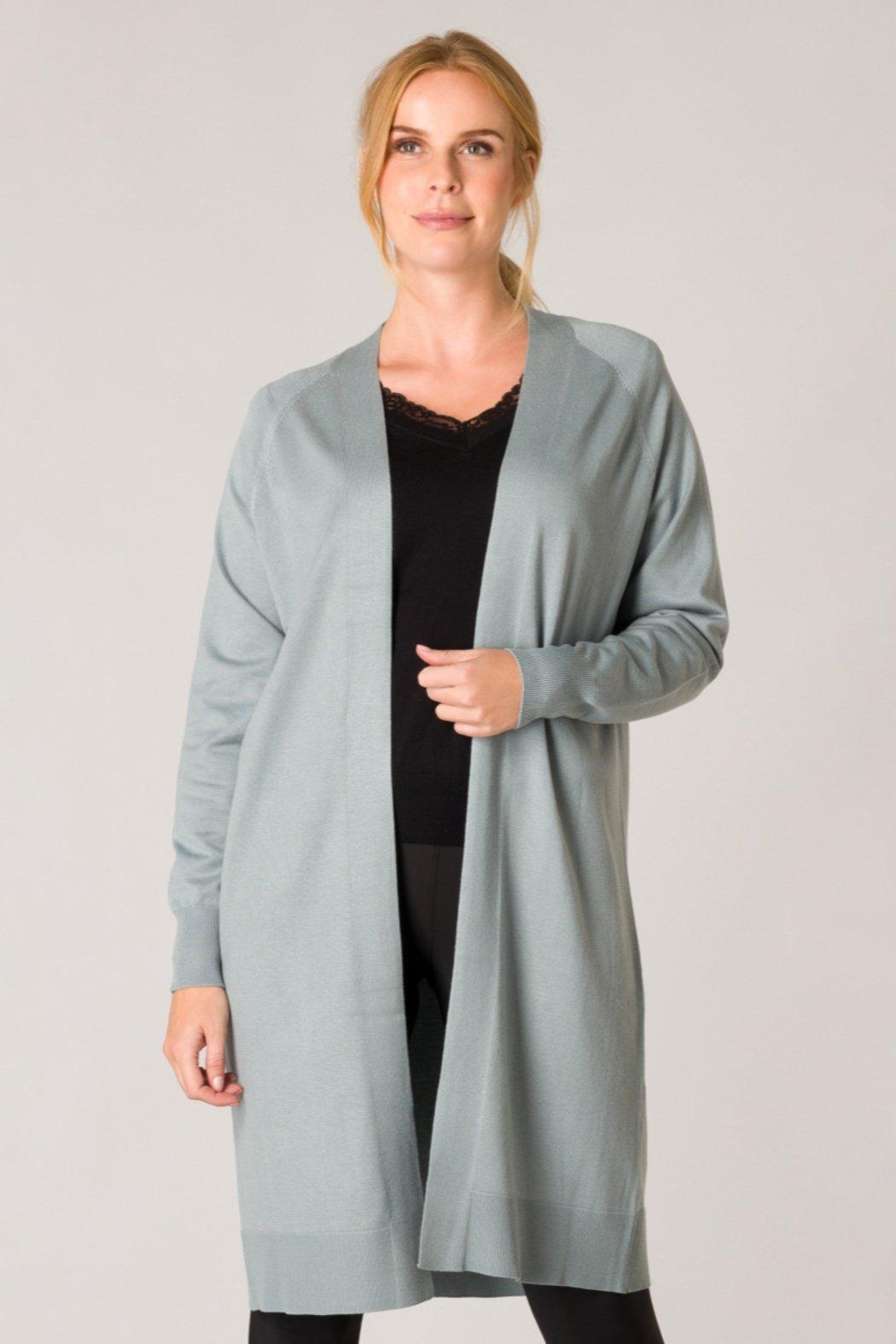 Long mist open front cardigan Female Product Image