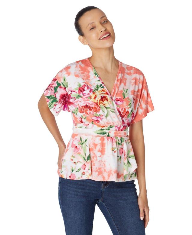 Allover Printed Surplice Front Shirt Product Image