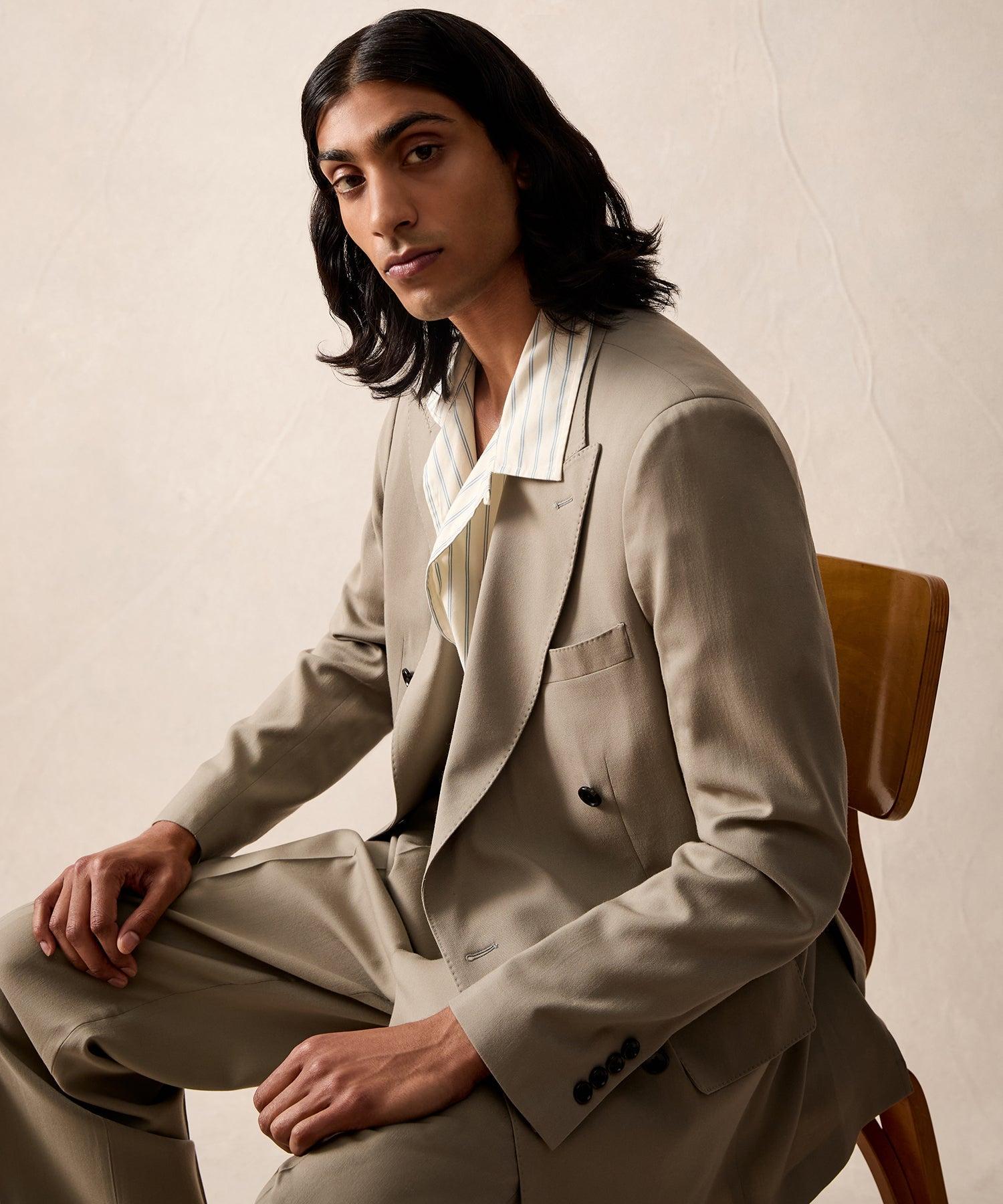 Italian Gabardine Wythe Jacket in Stone Product Image