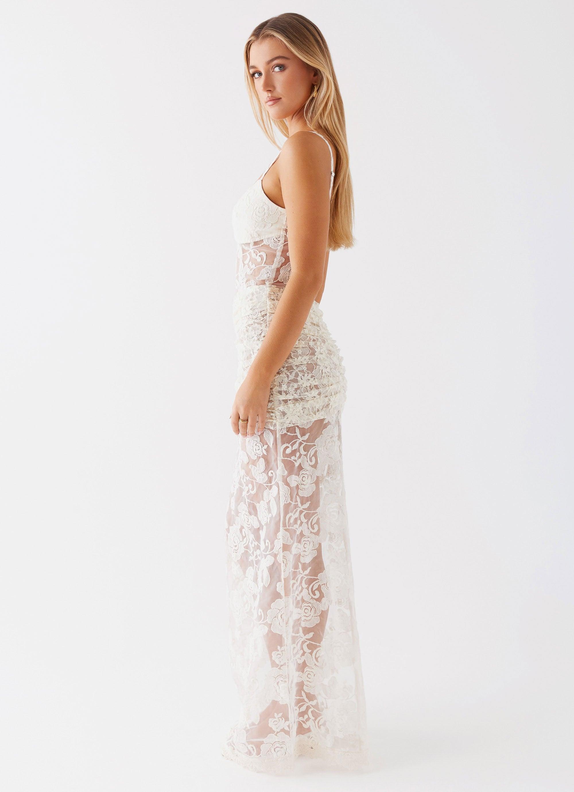 Bare With Me Maxi Dress - White Product Image