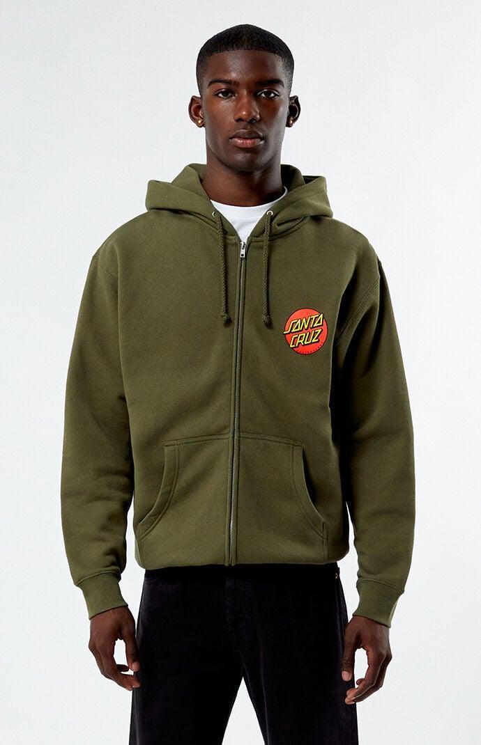 Santa Cruz Mens Classic Dot Zip Up Hoodie Product Image