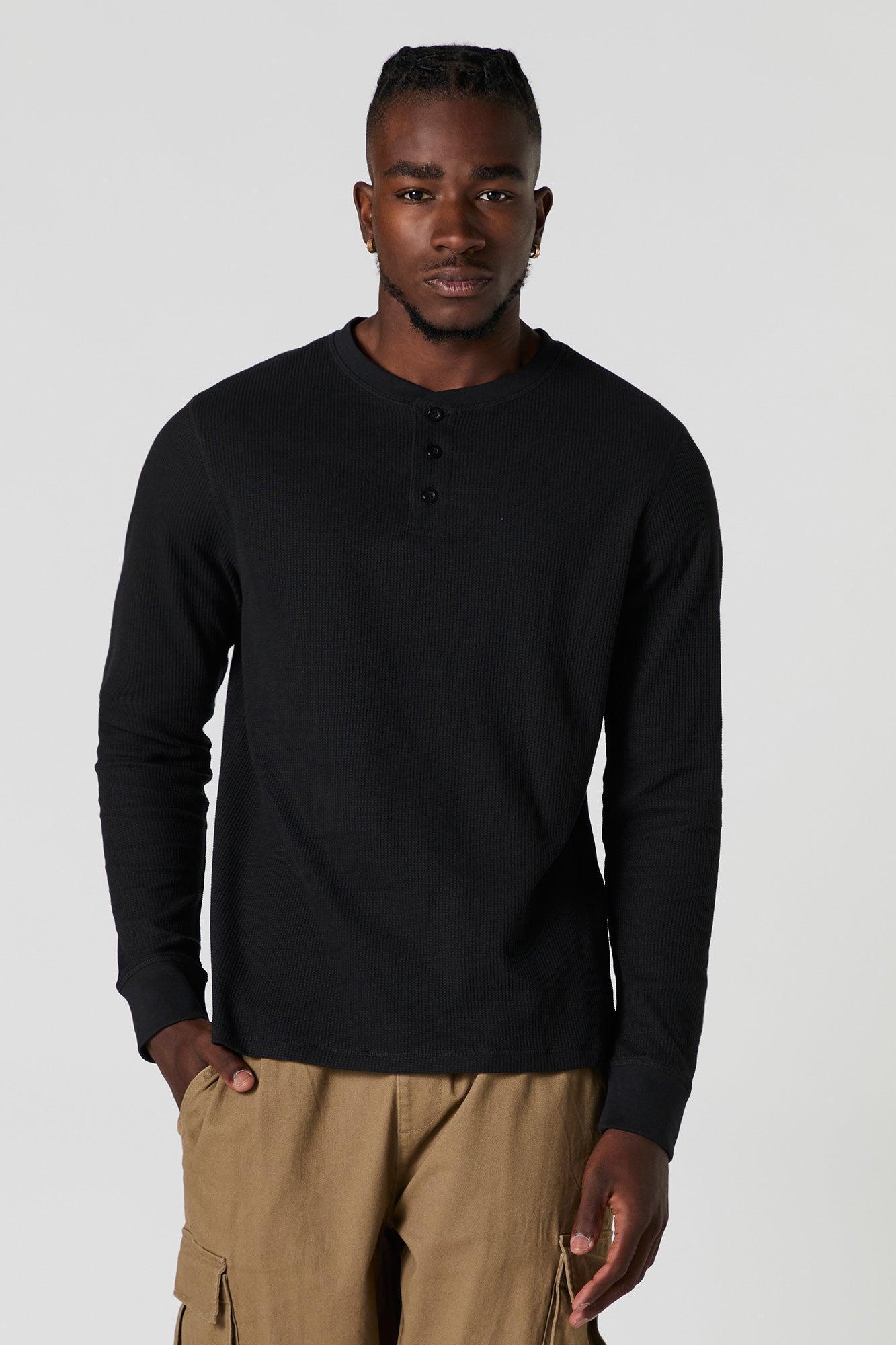 Thermal Long Sleeve Henley Top Male Product Image