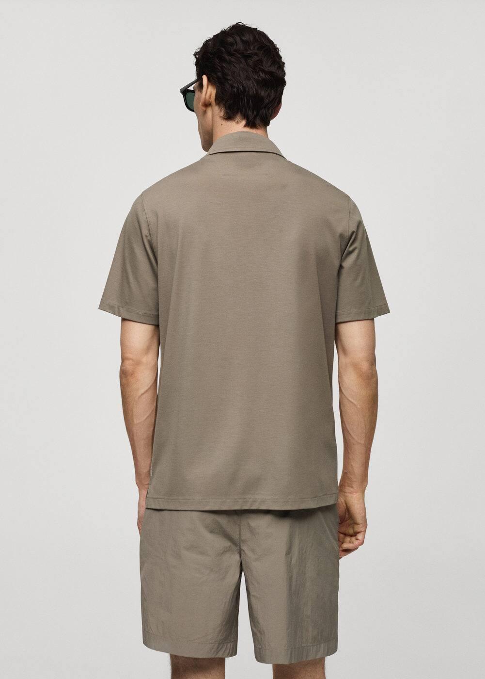 MANGO MAN - Slim-fit quick-drying polo shirt khakiMen Product Image