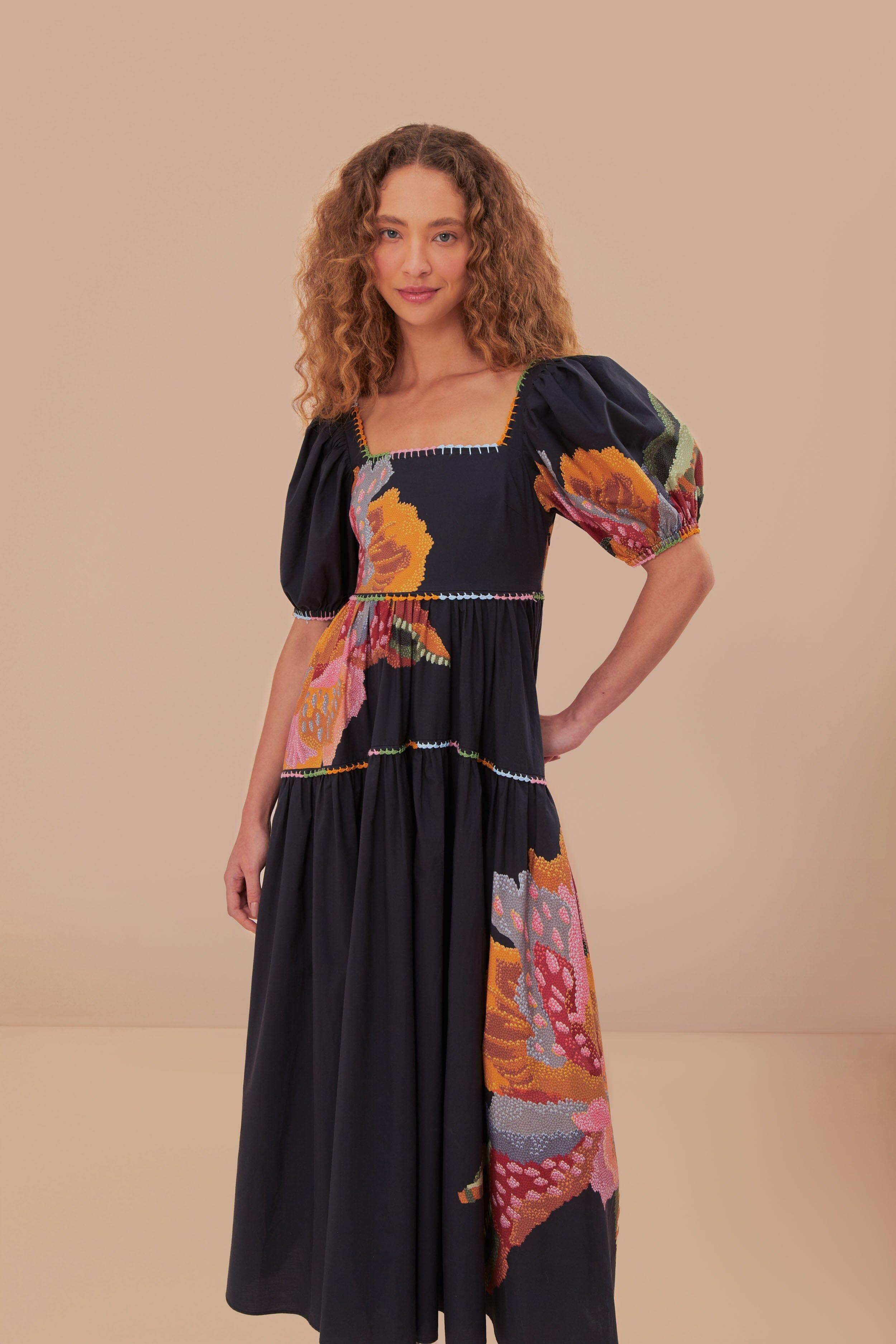 Black Lucy Floral Maxi Dress Product Image