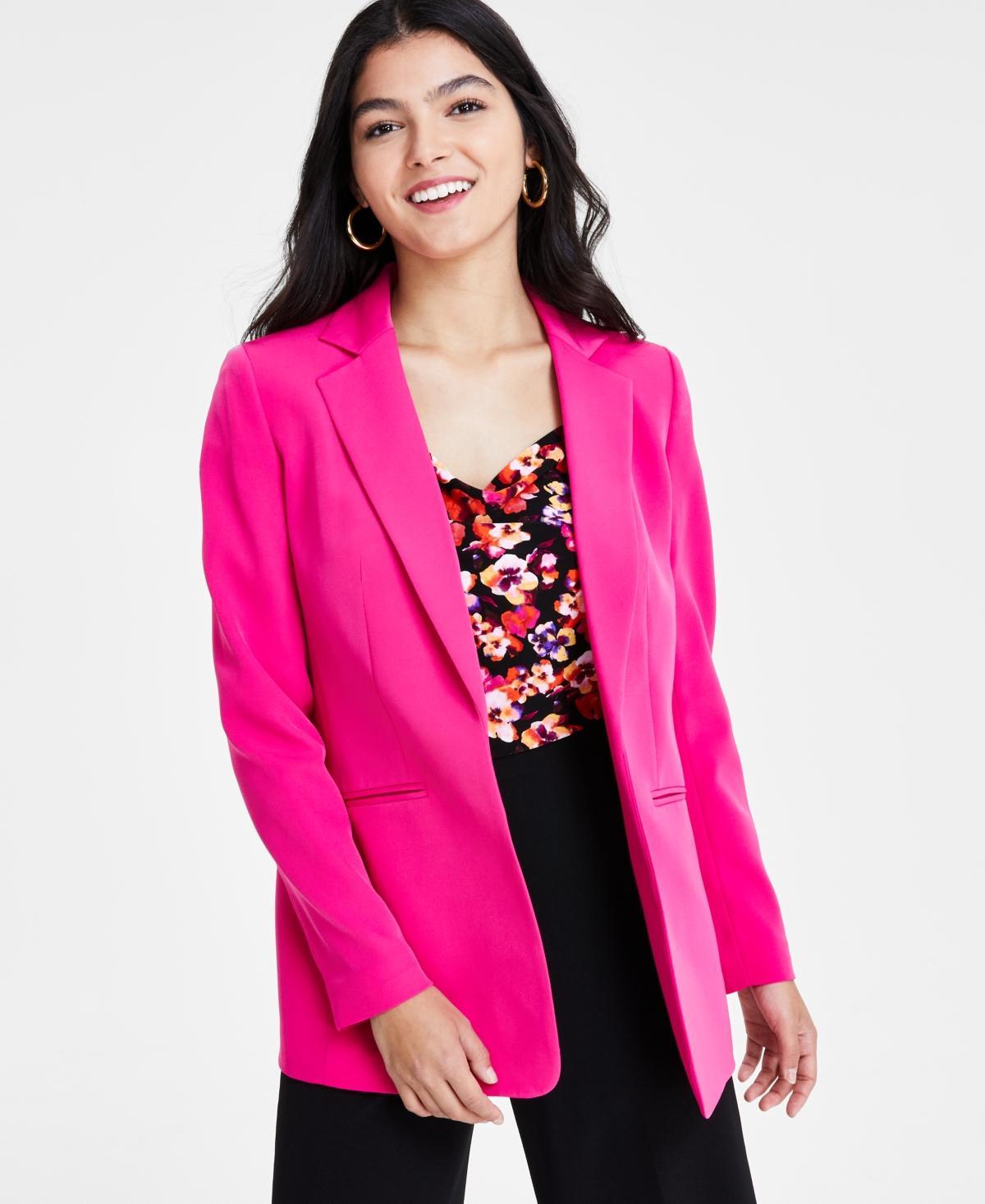 Bar Iii Womens Notched-Collar Open-Front Blazer, Created for Macys Product Image