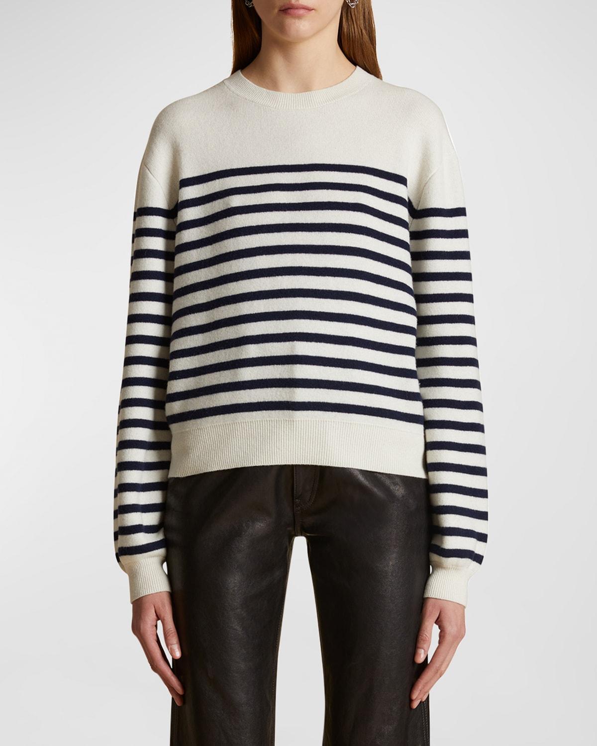 Womens Viola Striped Cashmere Sweater Product Image