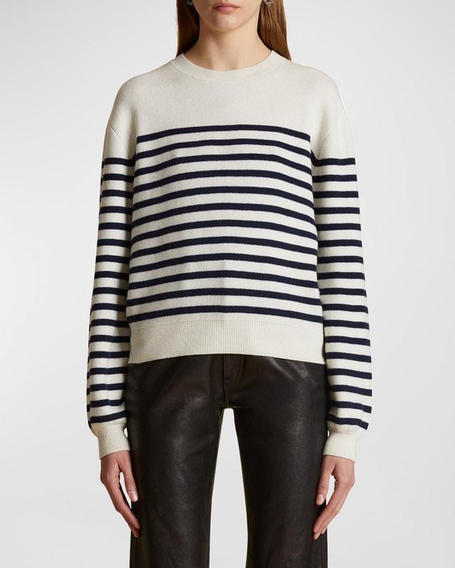 Khaite Viola Stripe Cashmere Sweater Product Image