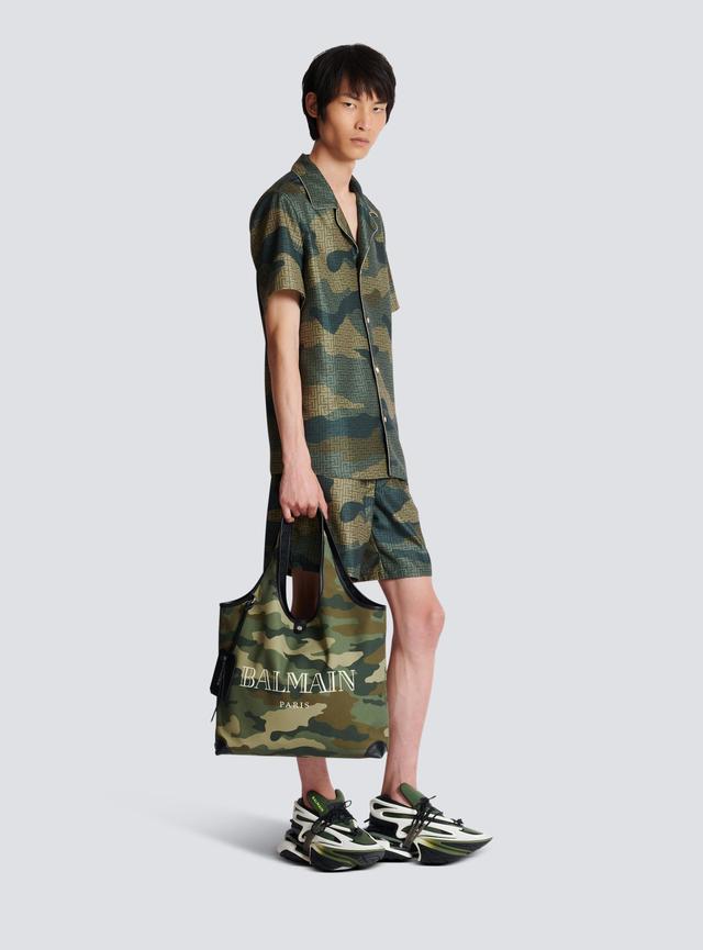 B-Army Grocery Bag in Camouflage print canvas Product Image