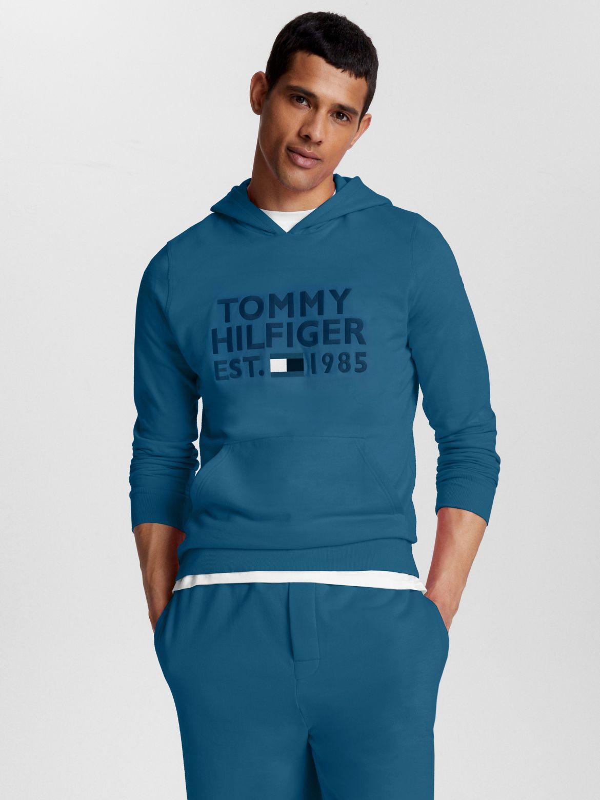 Tommy Hilfiger Men's Tonal Logo Lounge Hoodie Product Image